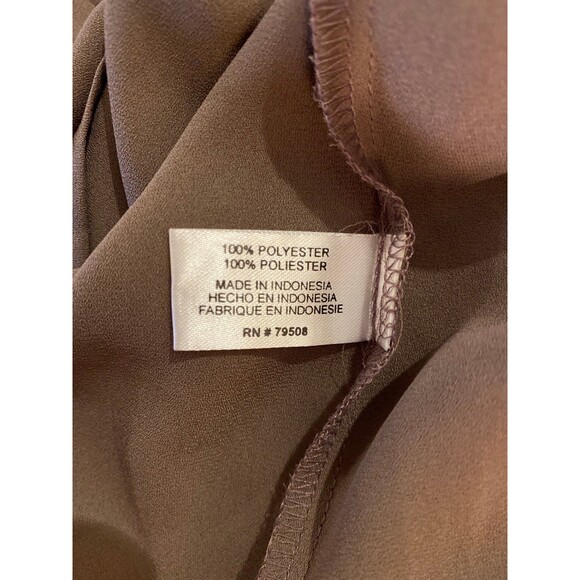 Violet & Claire Blouse Size Large Taupe Brown Bell Sleeves Flowy Classy Chic Top - Picture 7 of 10